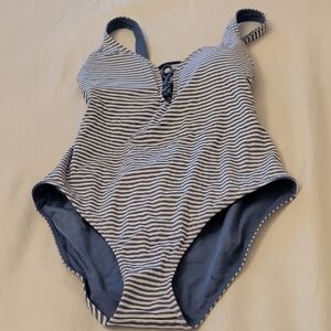 Tommy Bahama Navy Striped Woman's One Piece